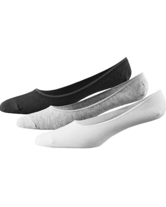 Adidas No show Socks - Pack of 3 - White, grey, black