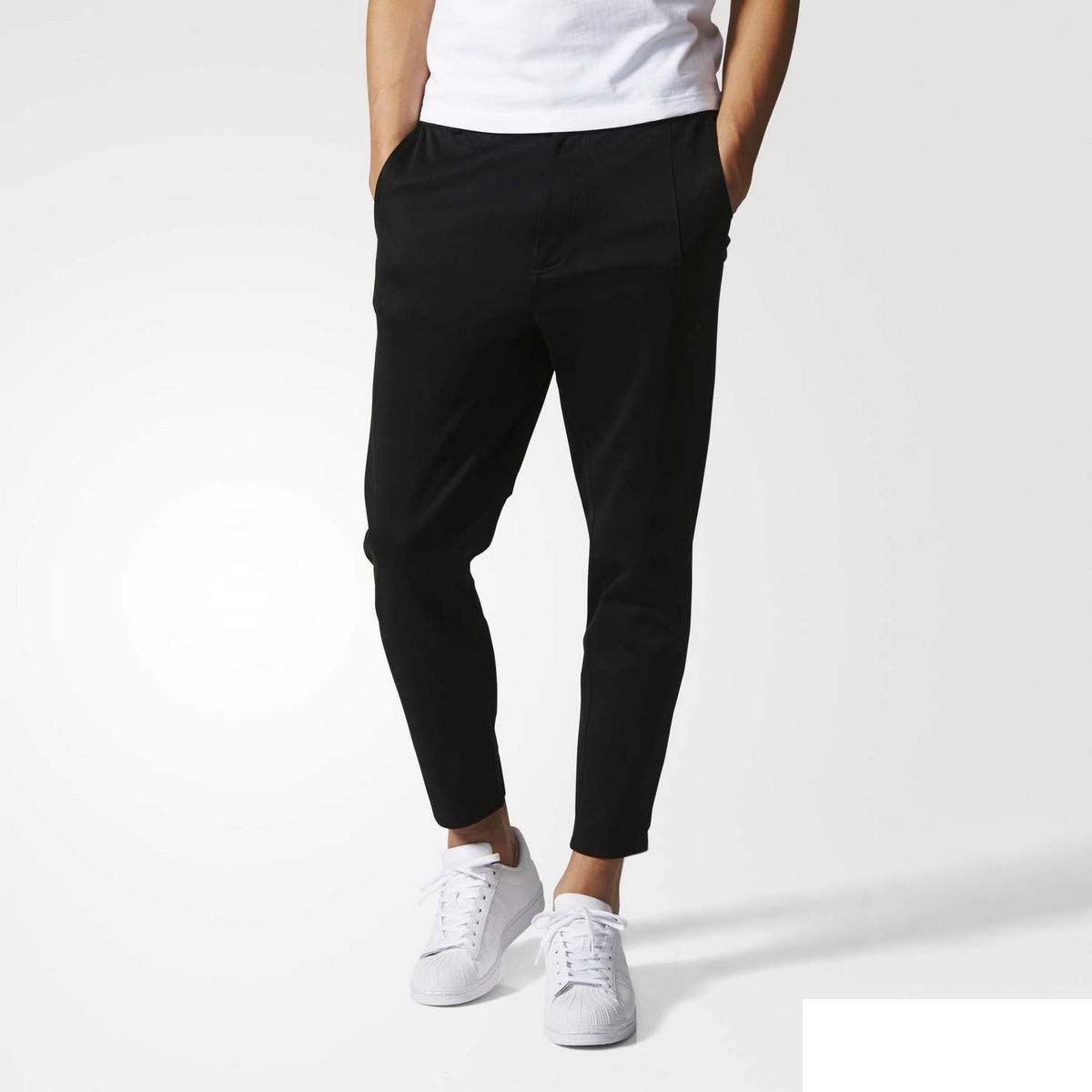 Adidas Stitch-Crease Trefoil Track Pants Black 3-Stripe Size XS Taper  Zip-Ankle | eBay