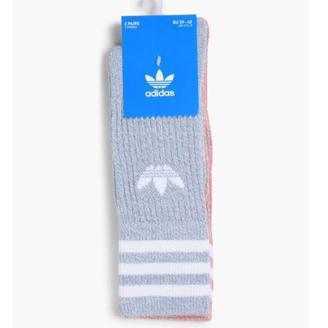 BQ6022-Adidas Originals Trefoil Solid Crew Mela socks – 2 pairs-2