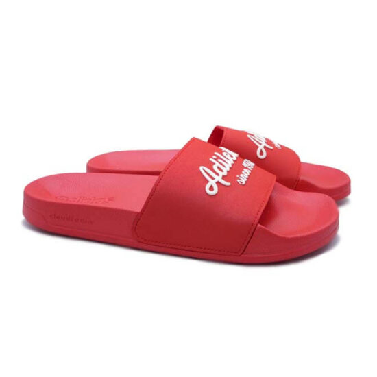 3-Adidas Adilette Shower Slides – Vivid Red