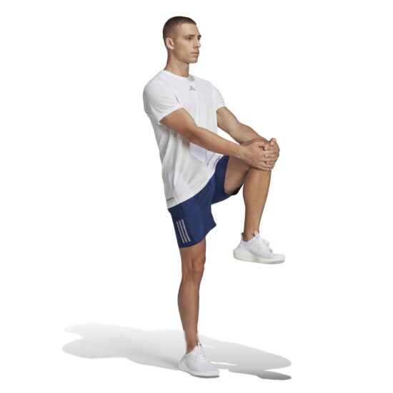 4-Adidas Own the Run 3 Stripes Aeroready Shorts