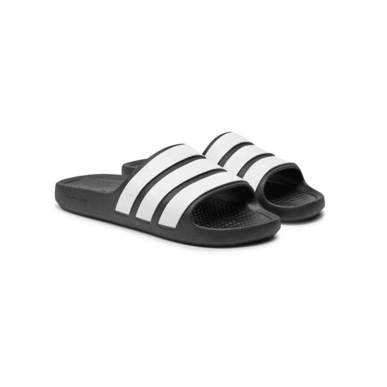2-Adidas Adilette Flow Slides – Core Black