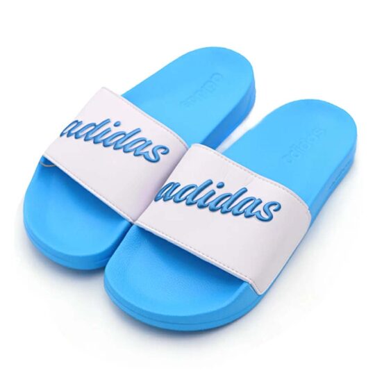 2-Adidas Adilette Shower Slides – Blue Rush