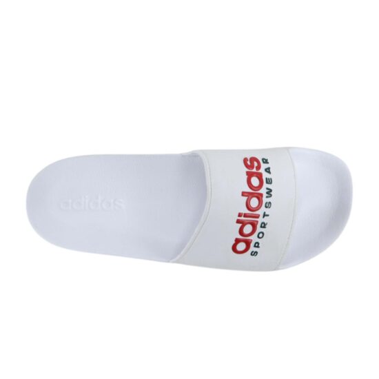 3-Adidas Adilette Shower Slides – Cloud White