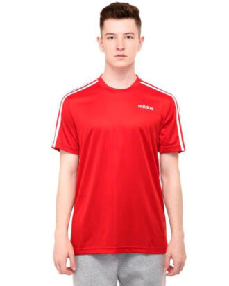 1-Adidas Classic 3-Stripes Tee – Red