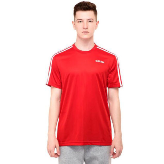 1-Adidas Classic 3-Stripes Tee – Red