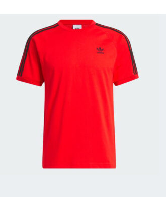 1-Adidas Originals Adicolor Classics 3 Stripes Plush Tee – Vivid Red