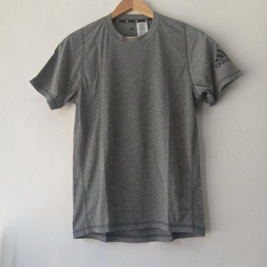 1-Adidas Plain T Shirt – Grey