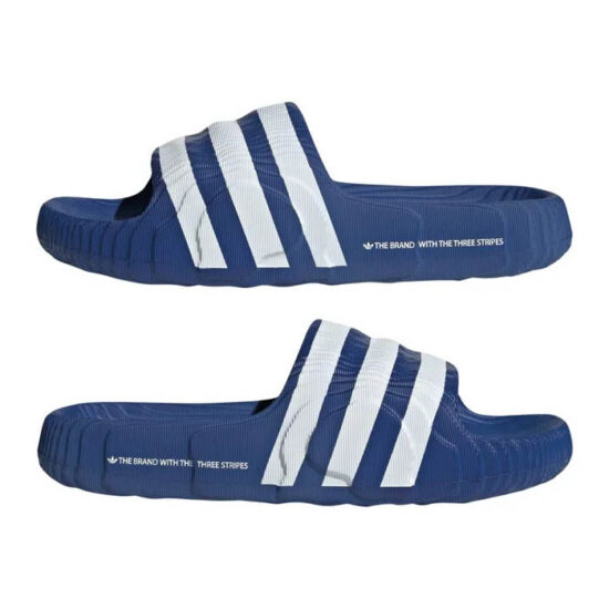 2-Adidas Adilette 22 Slides – Royal BlueCloud White