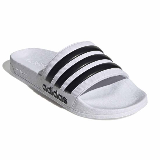 3-Adidas Adilette Shower Slides – Cloud White