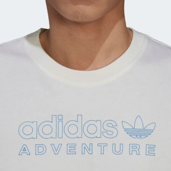 3-Adidas Originals Adventure Mountain Front Tee – Off White