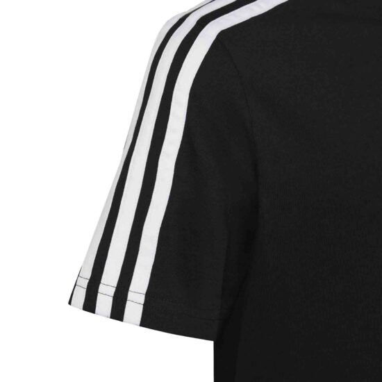 4-Adidas Essentials 3 Stripes Cotton T-Shirt – Black