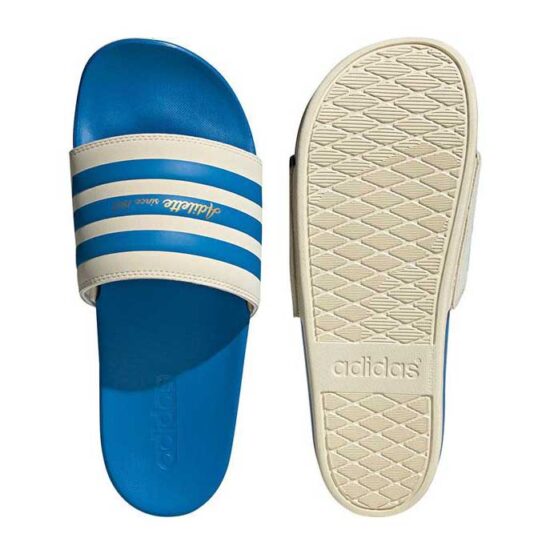 5-Adidas Adilette Comfort Slides – Blue Rush