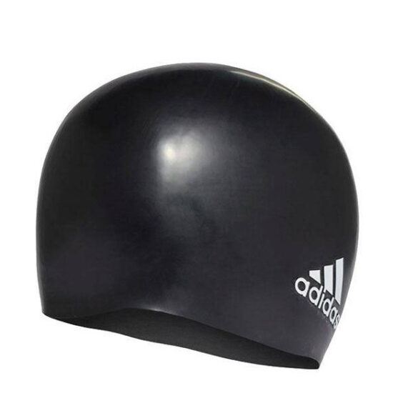 FJ4969-Adidas Silicone 3 Stripes Swimming Cap - Black