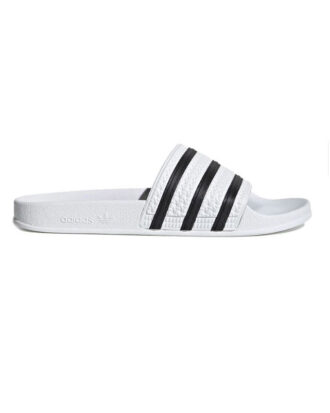 280648-Adilette Slides White-Black Stripes