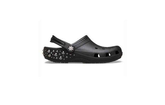 211596001-Crocs Classic Studded Clog-Black