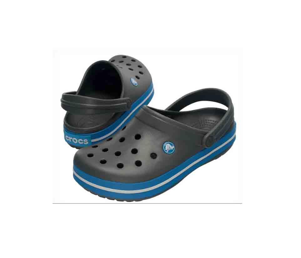 1101607W-Crocs Crocband Clog-Charcoal/Ocean