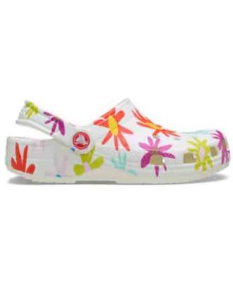 2115800WV-Crocs Classic Crafted Daisy Clog K-Chalk