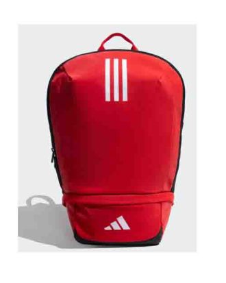 JE1161-Adidas Performance 3 Stripes Backpack-Better Scarlet