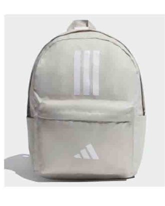 jv6644-Adidas Classic Back-to-School 3 Stripes Backpack-Beige