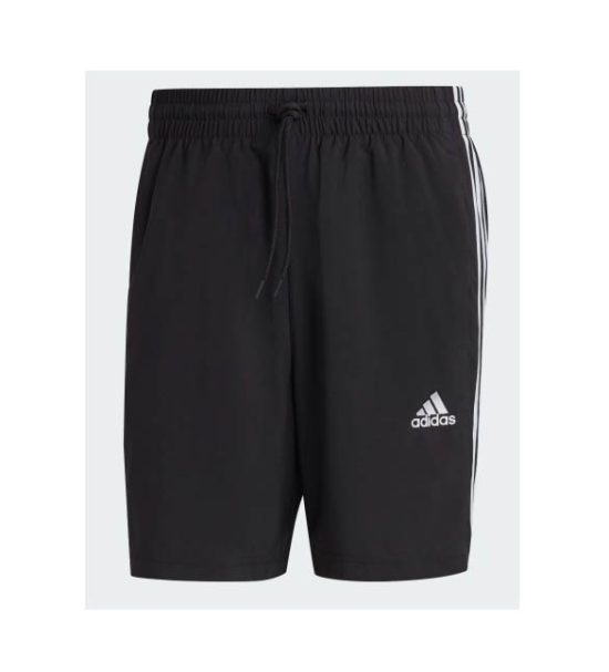 hp1806-Adidas Shorts-Black with White Stripe