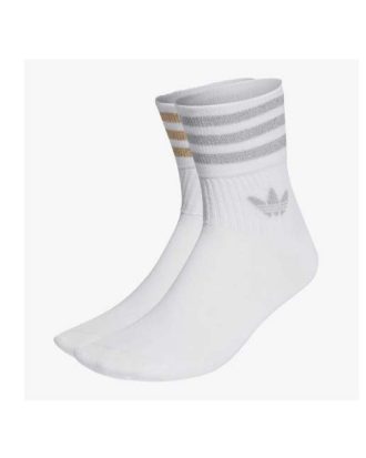 HK0300-Adidas Originals Mid Cut Glitter Crew Socks (2Pair)