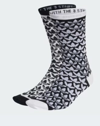 Adidas Originals Monogram Thin Crew Socks (2 Pair )