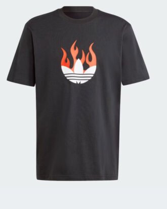 Adidas Originals Black Flames Logo Tee
