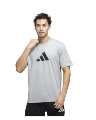Adidas Printed Men Round Neck Grey T-Shirt