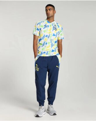 Puma Printed Men V Neck White T-Shirt