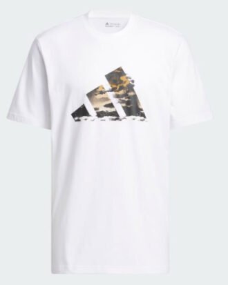 White Blue Summer Logo Graphic Tee